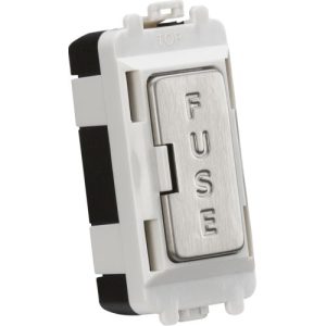 KNIGHTSBRIDGE 13A FUSED MODULE - BRUSHED CHROME