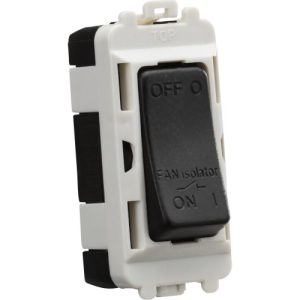 KNIGHTSBRIDGE 10A FAN ISOLATOR MODULE - MATT BLACK