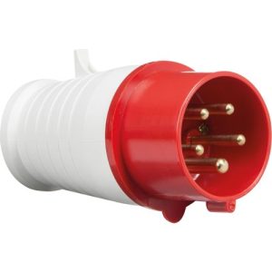 KNIGHTSBRIDGE 415V IP44 16A PLUG 3P + N + E