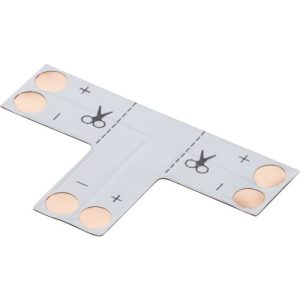 KNIGHTSBRIDGE 12V / 24V LED FLEX 3-WAY T-CONNECTOR - SINGLE COLOUR