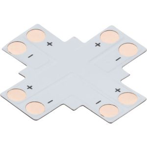 KNIGHTSBRIDGE 12V / 24V LED FLEX 4-WAY X-CONNECTOR - SINGLE COLOUR