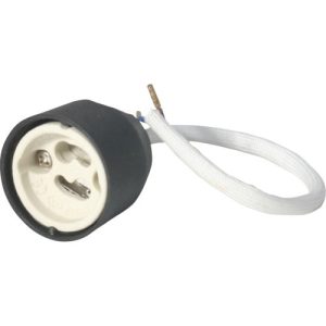 KNIGHTSBRIDGE GU10 LAMPHOLDER 260MM LENGTH SILICON IMPREGNATED OVER SHEATHED CABLE