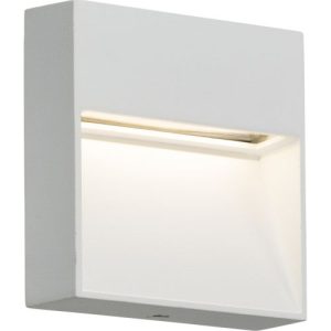 KNIGHTSBRIDGE 230V IP44 5W LED SQUARE WALL /GUIDE LIGHT - WHITE