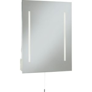 KNIGHTSBRIDGE 230V IP44 10W 500 X 390MM LED MIRROR WITH DUAL SHAVER SOCKET