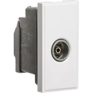 KNIGHTSBRIDGE SCREENED TV OUTLET 25 X 50MM - WHITE
