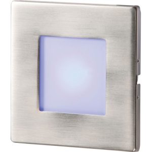 KNIGHTSBRIDGE STAINLESS STEEL RECESSED LED WALL LIGHT SINGLE BLUE