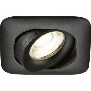 KNIGHTSBRIDGE ODINA SINGLE TILT SQUARE DOWNLIGHT BLACK
