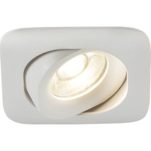 KNIGHTSBRIDGE ODINA SINGLE TILT SQUARE DOWNLIGHT WHITE