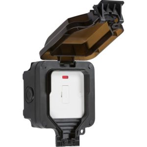 KNIGHTSBRIDGE IP66 13A FUSED SPUR UNIT WITH NEON