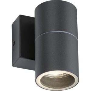KNIGHTSBRIDGE 230V IP54 GU10 FIXED SINGLE WALL LIGHT - ANTHRACITE