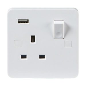 KNIGHTSBRIDGE PURE 13A 1G USB SW/SOCKET