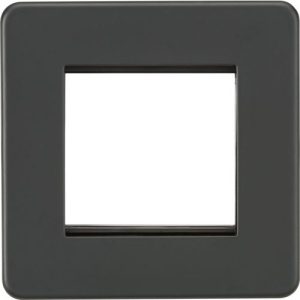 KNIGHTSBRIDGE SCREWLESS 2G MODULAR FACEPLATE - ANTHRACITE