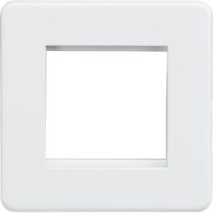 KNIGHTSBRIDGE SCREWLESS 2G MODULAR FACEPLATE - MATT WHITE