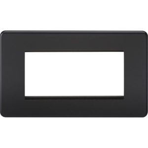 KNIGHTSBRIDGE SCREWLESS 4G MODULAR FACEPLATE - MATT BLACK