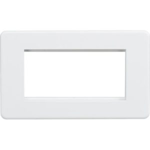 KNIGHTSBRIDGE SCREWLESS 4G MODULAR FACEPLATE - MATT WHITE