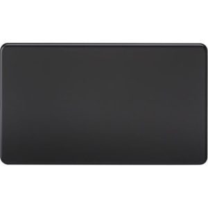KNIGHTSBRIDGE SCREWLESS 2G BLANKING PLATE - MATT BLACK