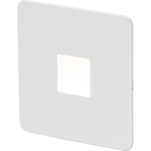 KNIGHTSBRIDGE SCREWLESS 230V LED PLINTH LIGHT - MATT WHITE