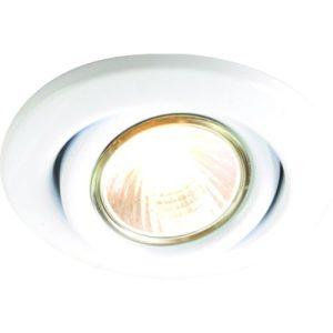KNIGHTSBRIDGE IP20 230V 50W MAX. GU10 WHITE RECESSED TILT DOWNLIGHT
