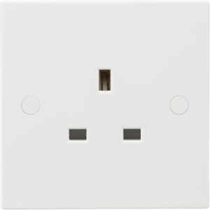 KNIGHTSBRIDGE SQUARE EDGE 1G UN-SWITCHED SOCKET