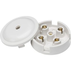 KNIGHTSBRIDGE 5A 4-TERMINAL 59MM WHITE JUNCTION BOX