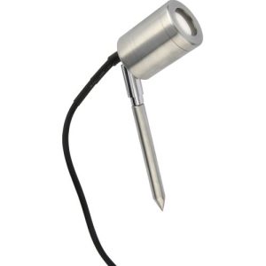 KNIGHTSBRIDGE IP65 1W WHITE LOW VOLTAGE LED STAINLESS STEEL SPIKE LIGHT