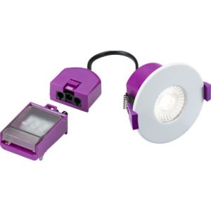 NEW KNIGHTSBRIDGE EVO 5/7W 2700/3K/4K/6K FIXED IP65 DIMMABLE CCT DOWNLIGHT (C/O-70MM)