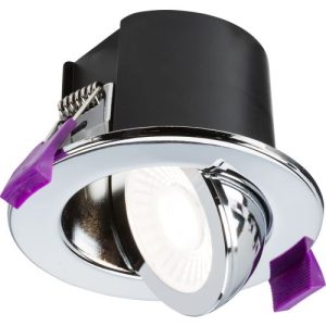 NEW KNIGHTSBRIDGE POLISHED CHROME EVO 5/7W 2700/3K/4K/6K TILT DIMMABLE CCT DOWNLIGHT (C/O-70MM)