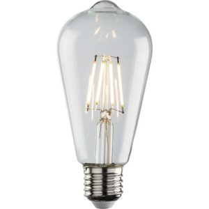 KNIGHTSBRIDGE 230V 4W LED ES CLEAR ST64 FILAMENT LAMP 2700K DIMMABLE