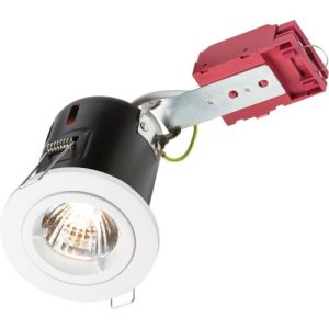 KNIGHTSBRIDGE (72MM) WHITE IP20 FIXED GU10 FIRE RATED DOWNLIGHT