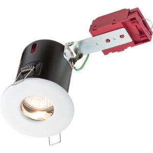 KNIGHTSBRIDGE (72MM CUT) WHITE IP65 GU10 FIRE RATED DOWNLIGHT