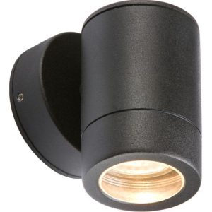 KNIGHTSBRIDGE 230V IP65 ALUMINIUM POWDER COATED BLACK FIXED GU10 35W FITTING