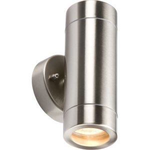 KNIGHTSBRIDGE 230V IP65 LIGHTWEIGHT STAINLESS STEEL UP & DOWN LIGHT GU10