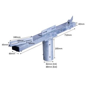 KR PRODUCTS STREET LIGHT BRACKET TO FIT OVER 76MM DIA COLUMN TO CARRY 2,3,4 OR 5 X LED FLOODLIGHTS