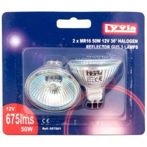 50W HALOGEN MR16  GU5.3 - 2PK