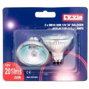 MR16 50mm 20W 12V GU5.3 - 2PK