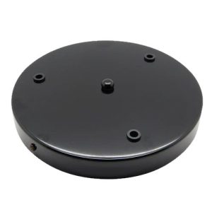 LAMPFIX 3-HOLE CEILING ROSE BLACK 200MM