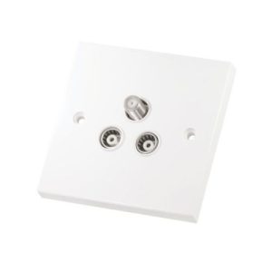 SELECTRIC 3G FLUSH SAT/TV/FM SOCKET
