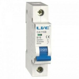 LIVE 20A 6KA SP MCB