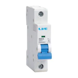 LIVE 50A 6KA SP MCB