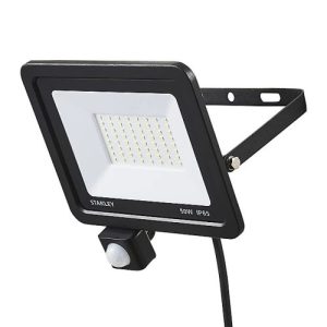 LED FLOOD + PIR 50W 4000LM 4000K 120DBLACK