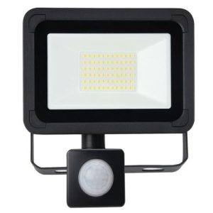 LED AC 20W PIR FLOODLIGHT 4000K BLACK