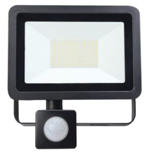 LED AC 80W PIR FLOODLIGHT 4000K BLACK