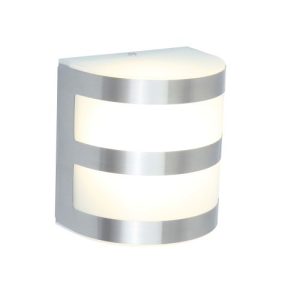 LUTEC CAMEO STAINLESS STEEL HALF WALL LIGHT
