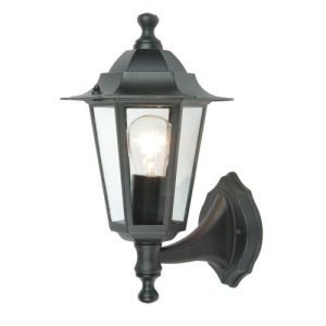 LUTEC CORNICHE BLACK WALL LIGHT