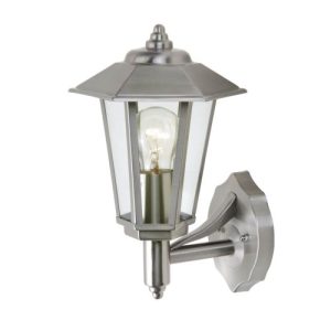 LUTEC GROSVENOR STAINLESS STEEL WALL LIGHT
