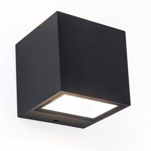 LUTEC GEMINI MATT BLACK WALL LIGHT