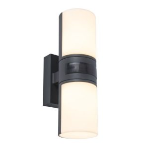 LUTEC CYRA PIR DARK GREY WALL LIGHT