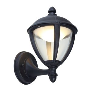 LUTEC UNITE BLACK WALL LIGHT