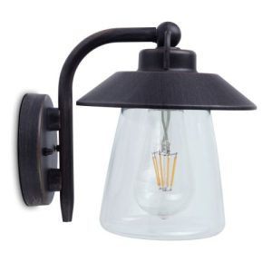 LUTEC CATE BLACK-RUST WALL LIGHT