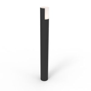LUTEC CYRA MATT BLACK BOLLARD LIGHT